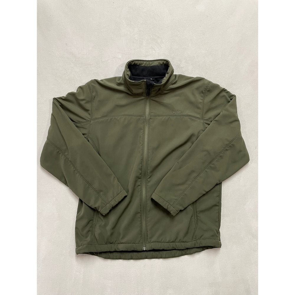 C9 by Champion Mens Olive Green Softshell Fleece Lined Full Zip Jacket Large